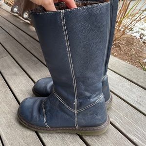 Dr. Martens Kim Zip Calf Boot navy 9 Kim leather